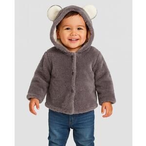 Toddler Hooded Fur Coat w/Ears & Tail 18-24M NWOT